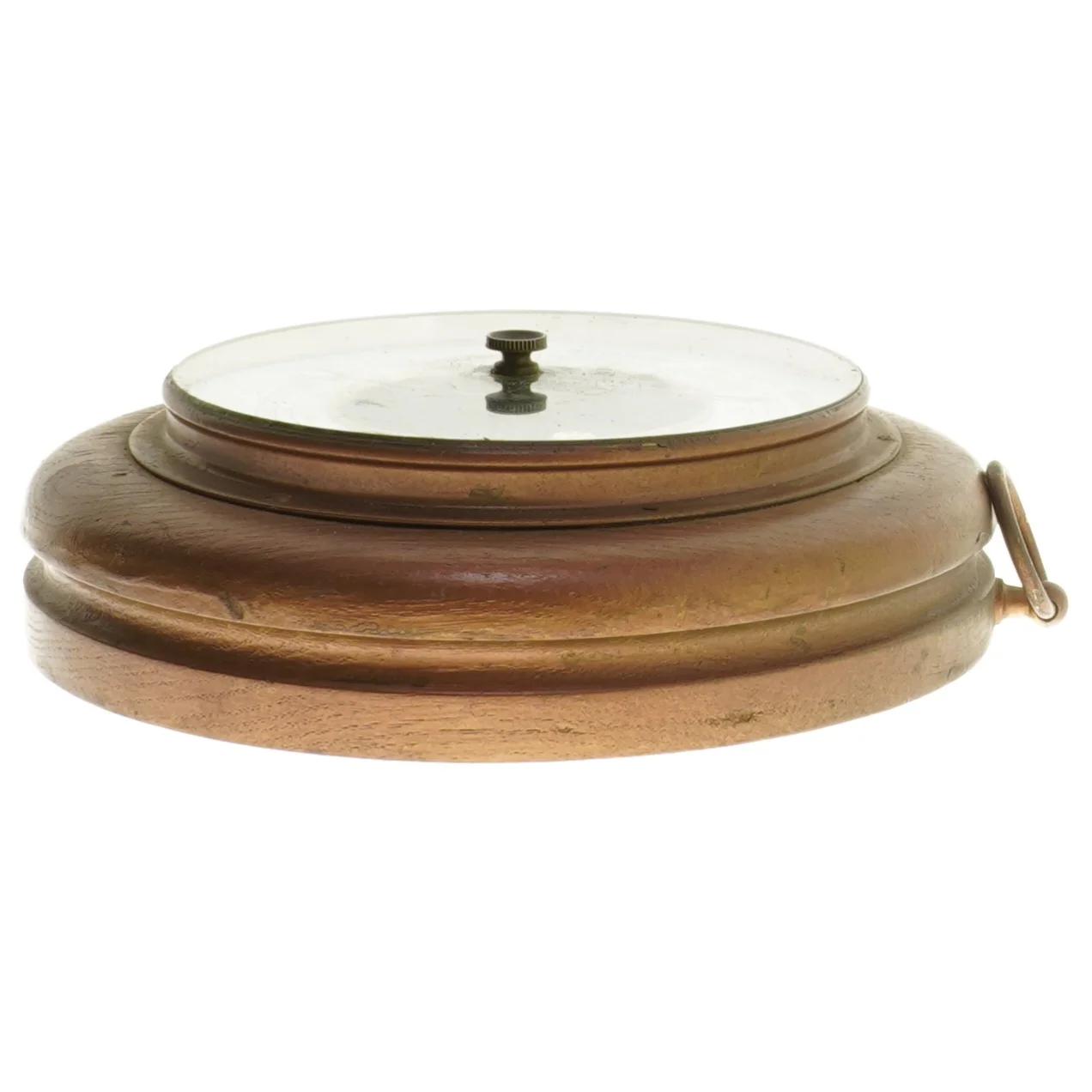 Vintage barometer med træramme (str. Ø 16 cm)