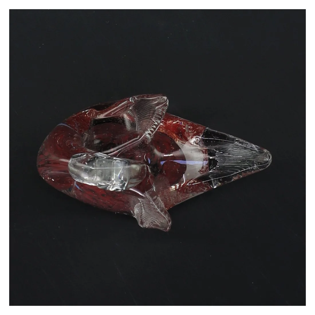 Glasfigur af svane (str. 9x9 cm)
