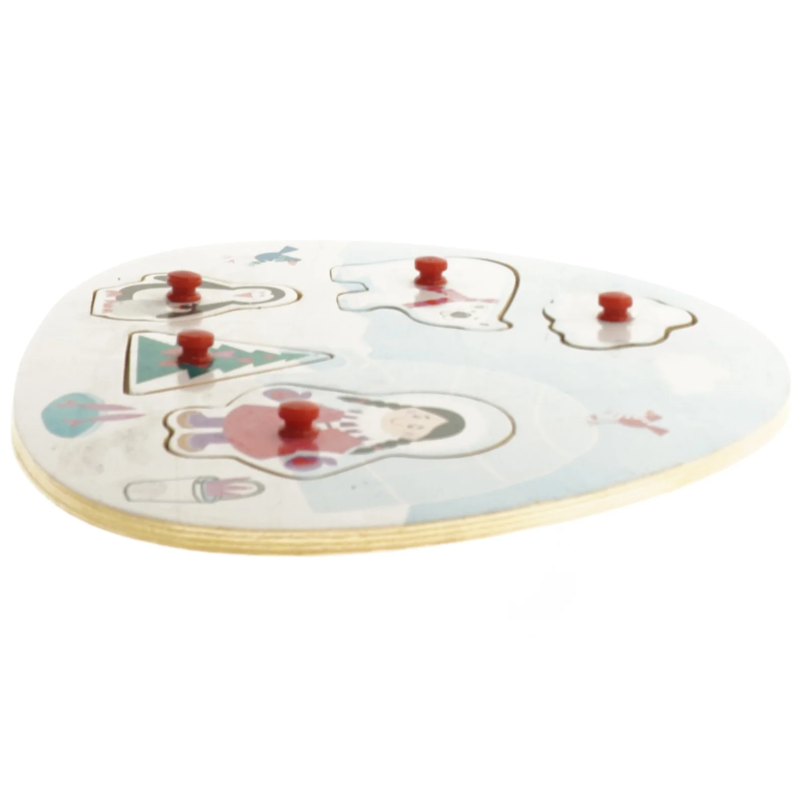 Billedpuslespil i isbjørn-tema (str. Ø 26x Ø 20 cm)