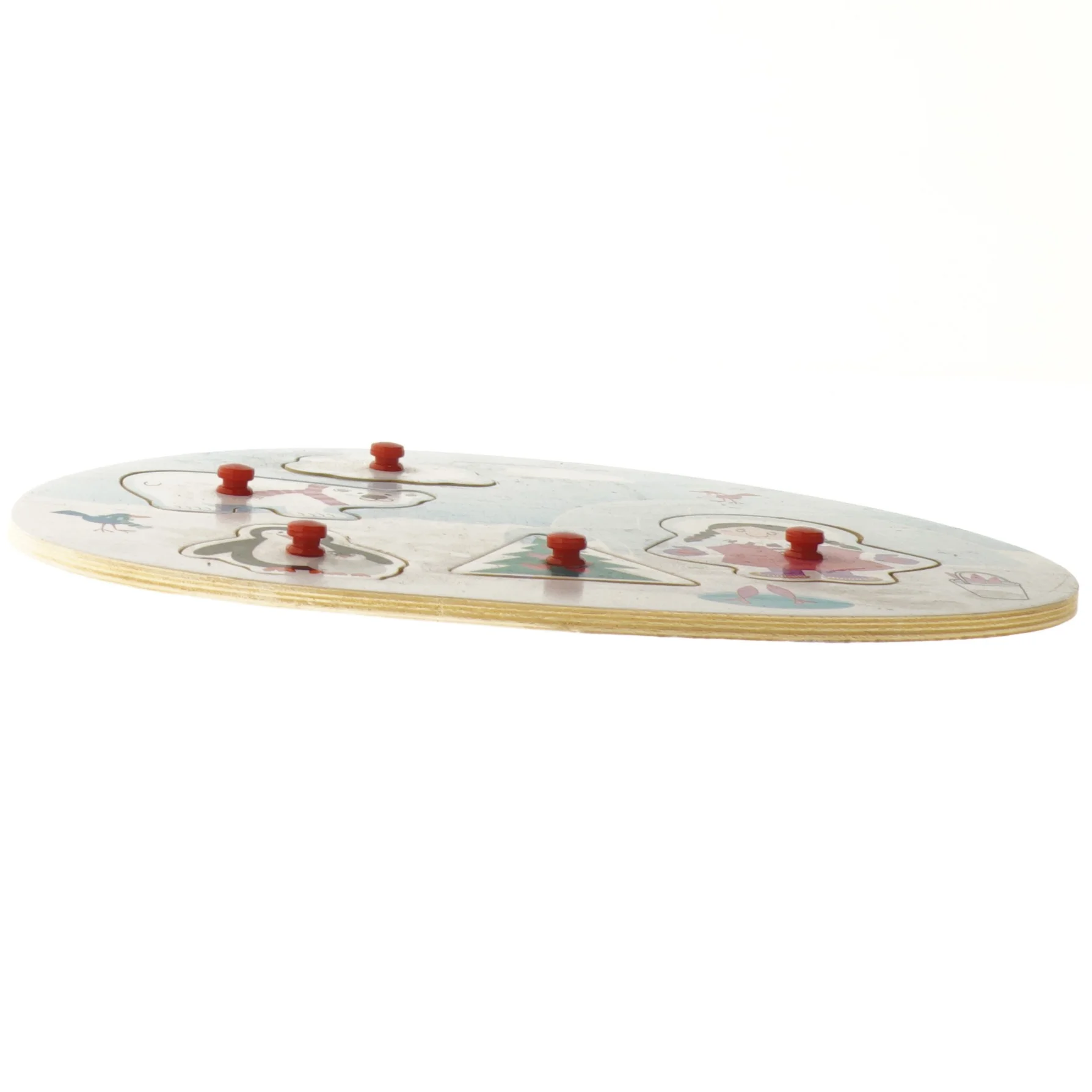 Billedpuslespil i isbjørn-tema (str. Ø 26x Ø 20 cm)