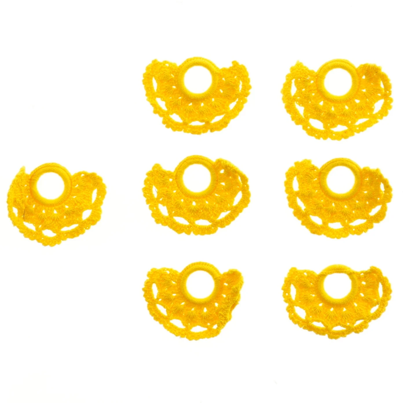 7 Gule servietringe (str. 7 stk 8,5 cm)