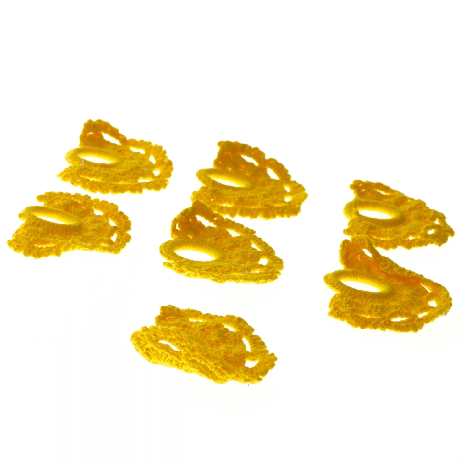 7 Gule servietringe (str. 7 stk 8,5 cm)