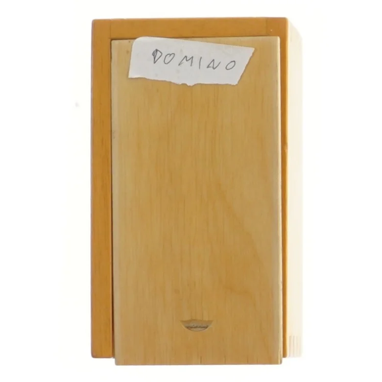 Trækasse med dominobrikker fra Krea (str. 14x8x8 cm)