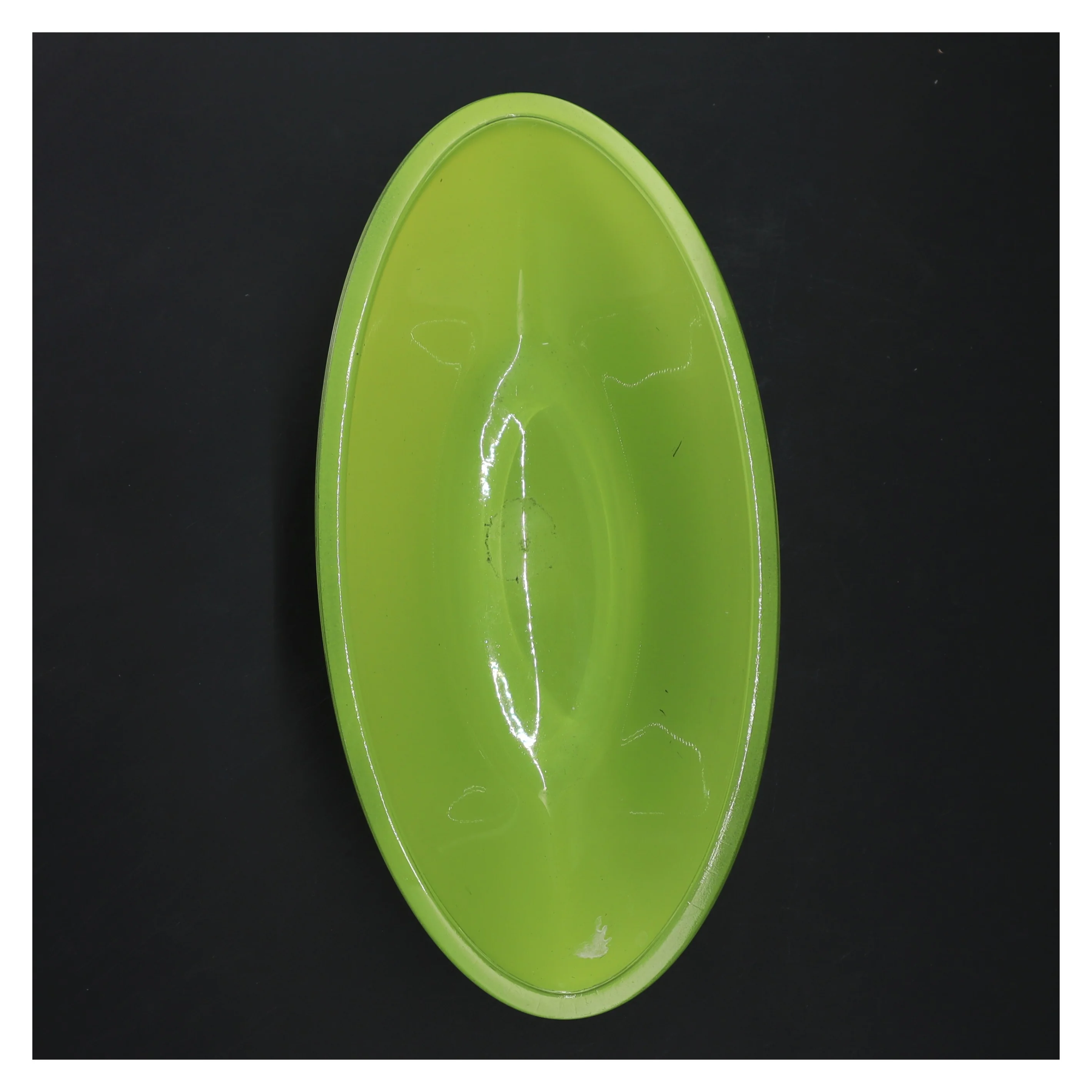 Gul glasskål (str. 25,5x12 cm)