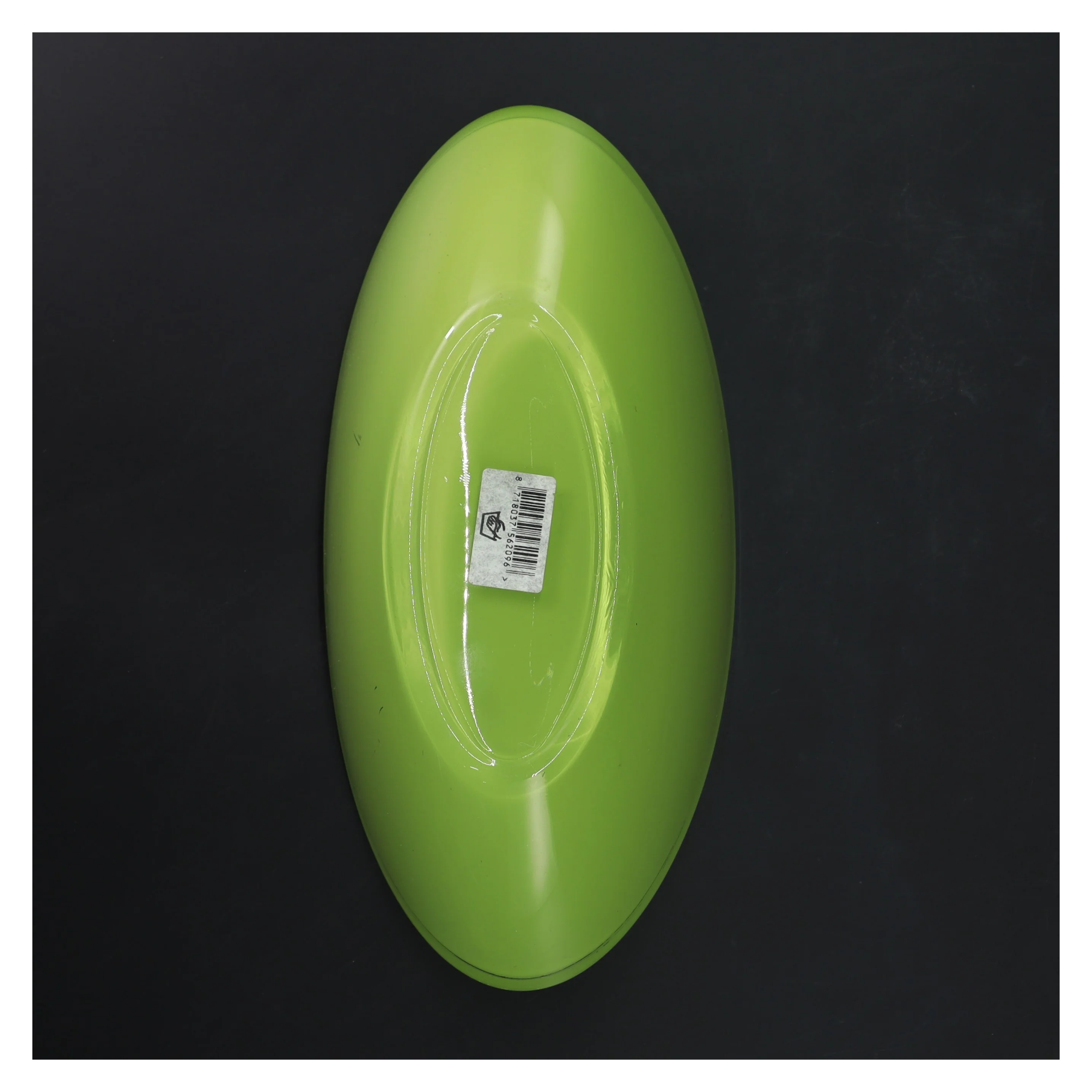 Gul glasskål (str. 25,5x12 cm)