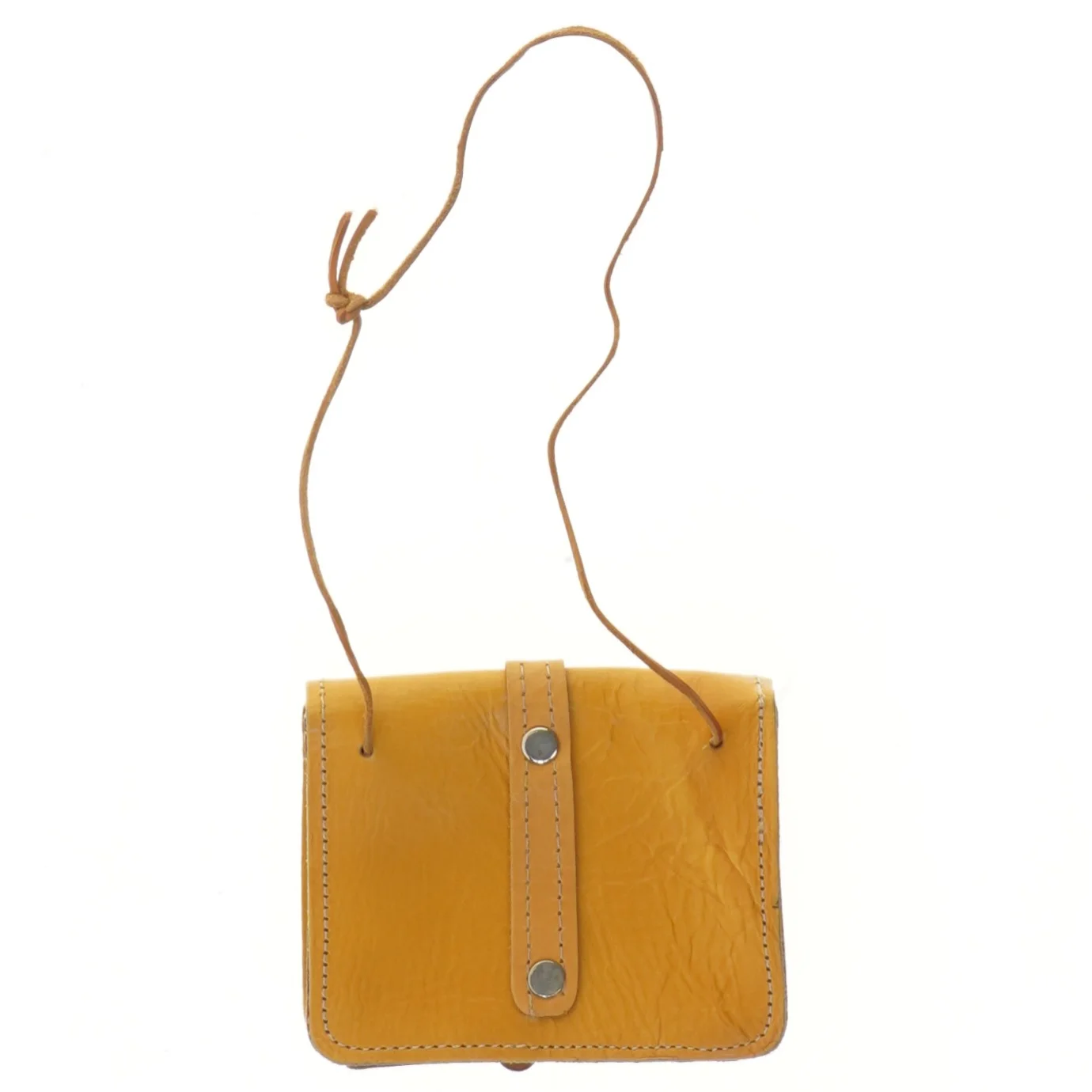 Lille ny gul skuldertaske/pung (str. 12x10 cm)