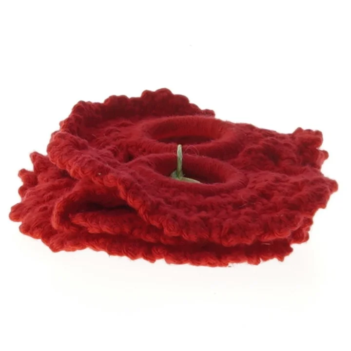 7 Hæklede ringe til lys (str.  ø 3 cm)