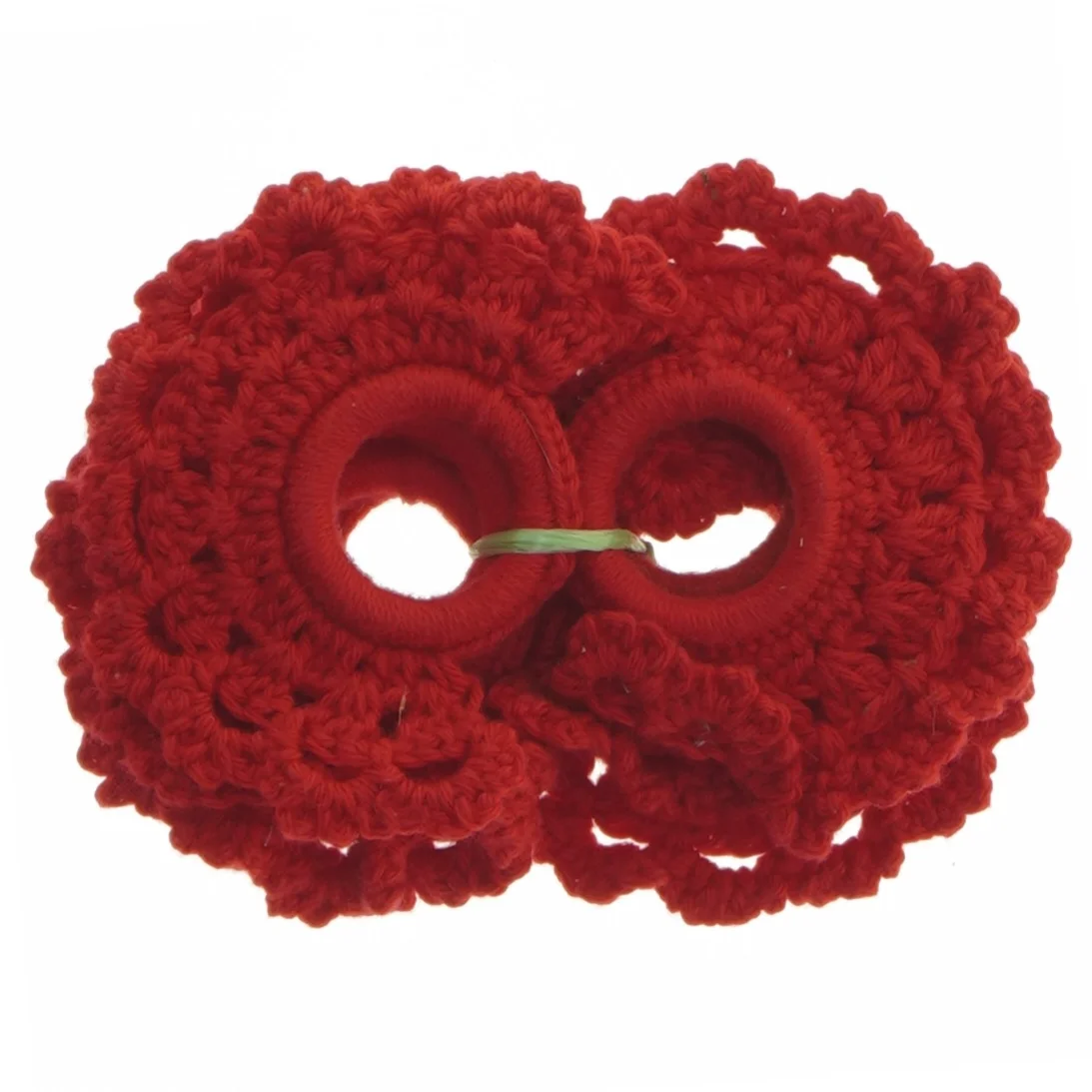 7 Hæklede ringe til lys (str.  ø 3 cm)