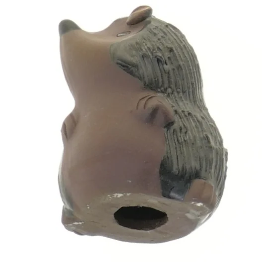 Dekorativ pindsvinfigur i keramik (str. 8 cm)