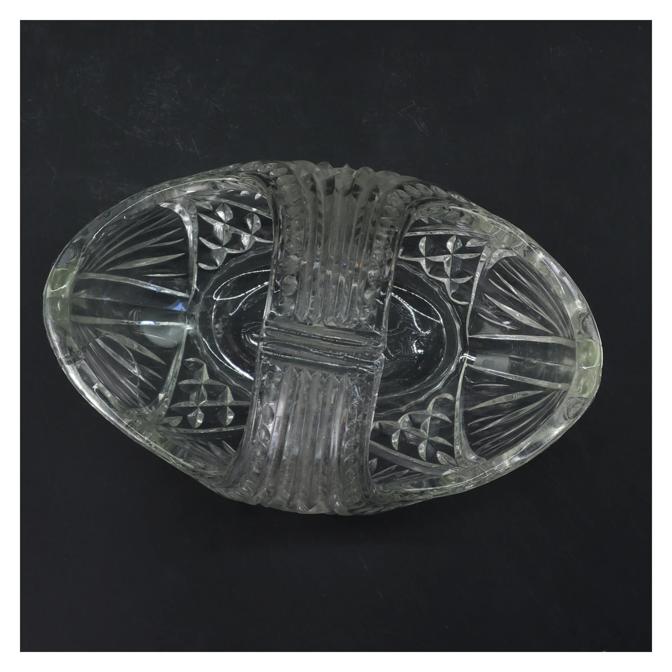 Klassisk krystal skål (str. 21x17 cm)fra holmegaard 