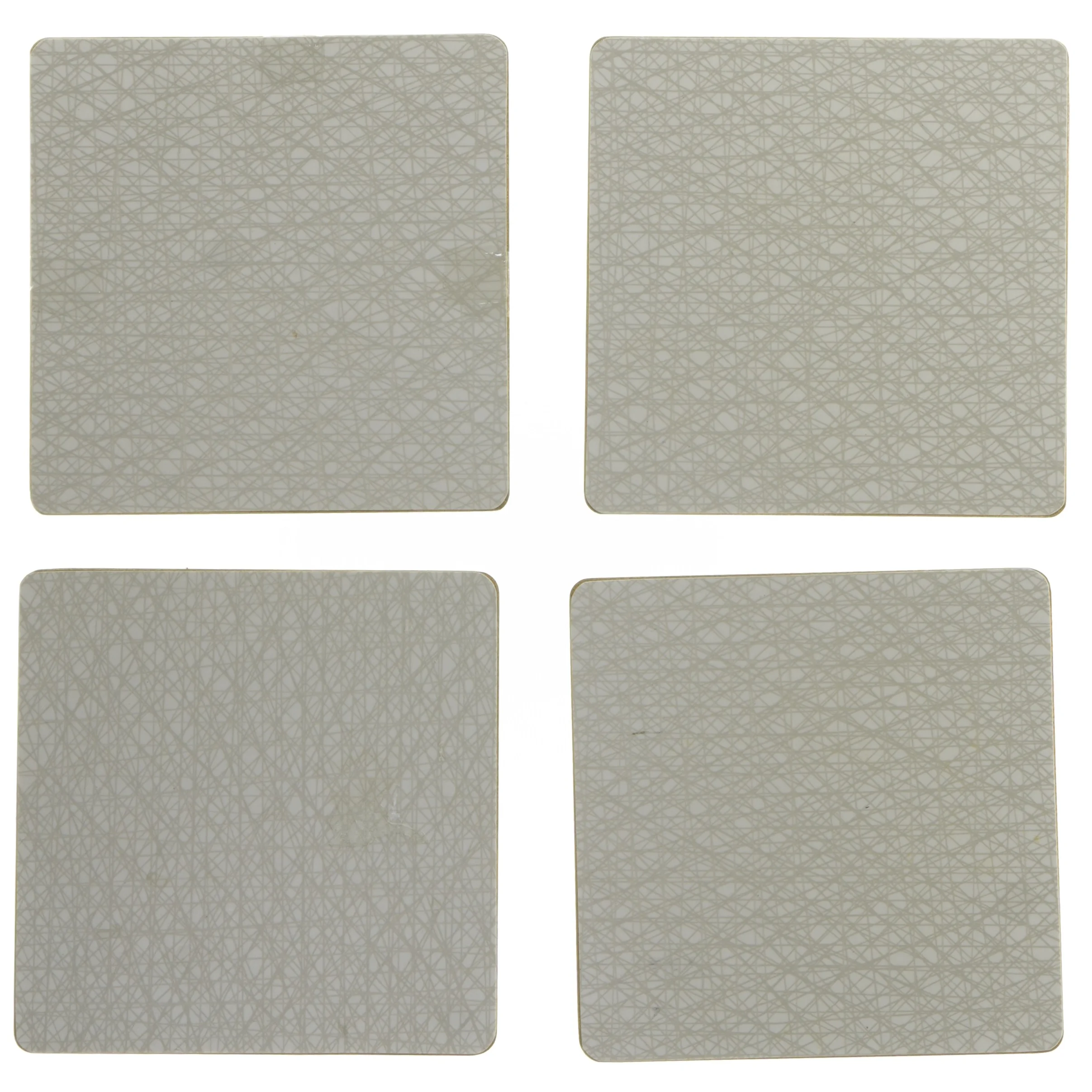 Sæt af firkantede bordskånere (str. 4 stk 13x13 cm)