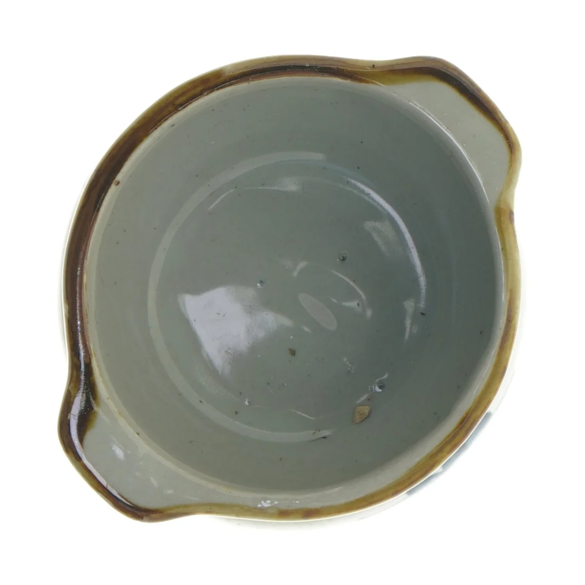 Lille keramisk skål med blomsterdesign (str. Ø 11x6 cm)