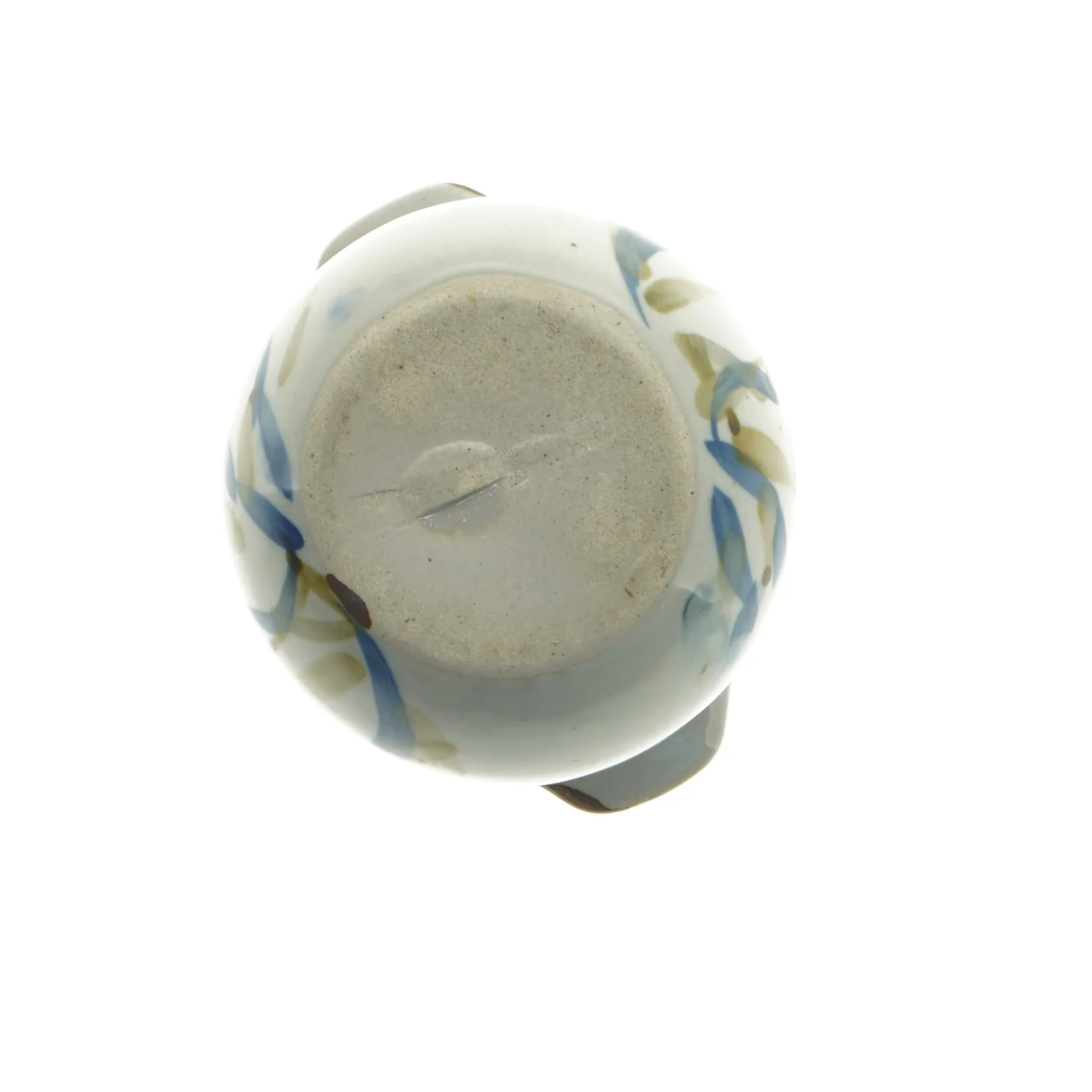 Lille keramisk skål med blomsterdesign (str. Ø 11x6 cm)