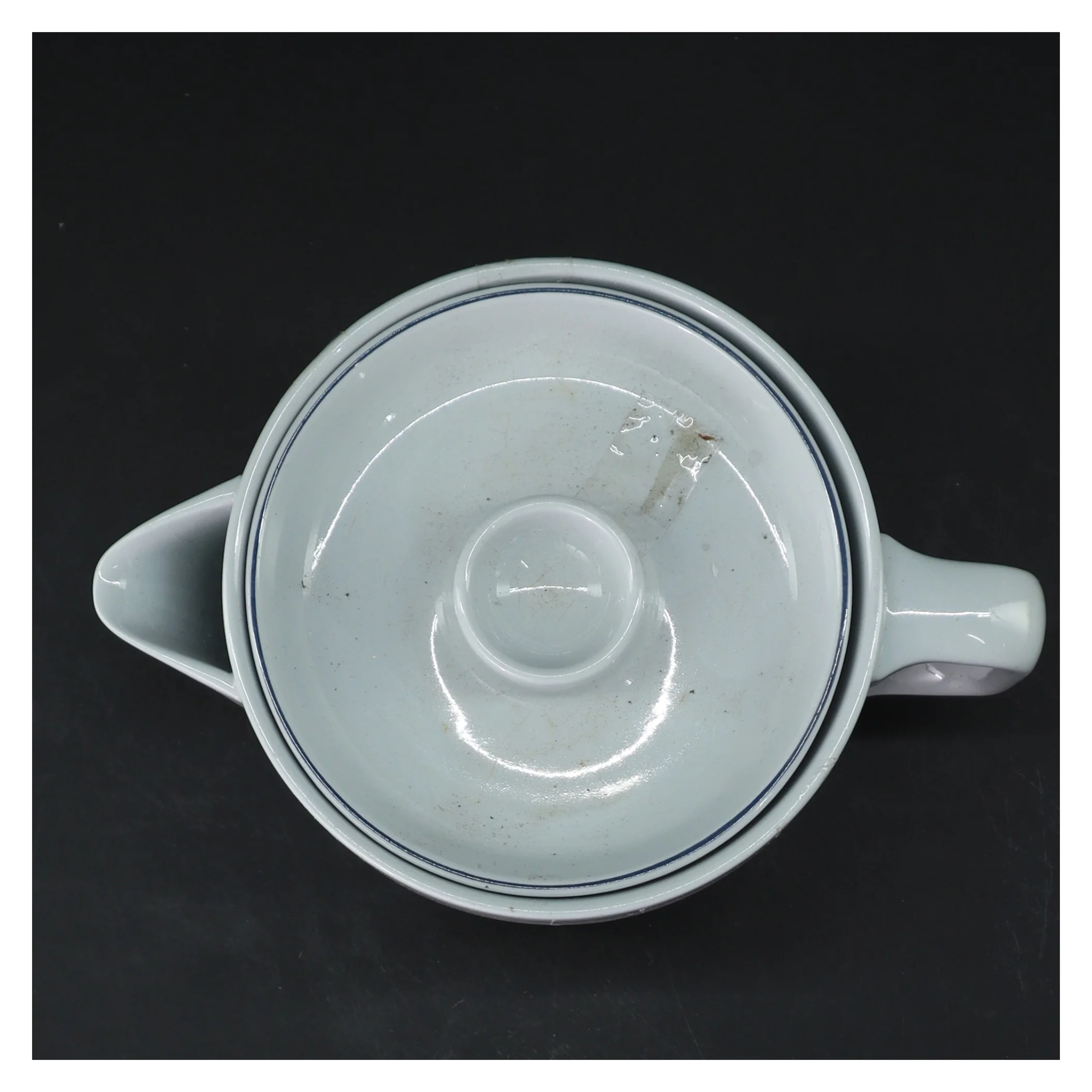 Porcelæn tekande fra blå kant(str. 12,5 cm) fra aluminia