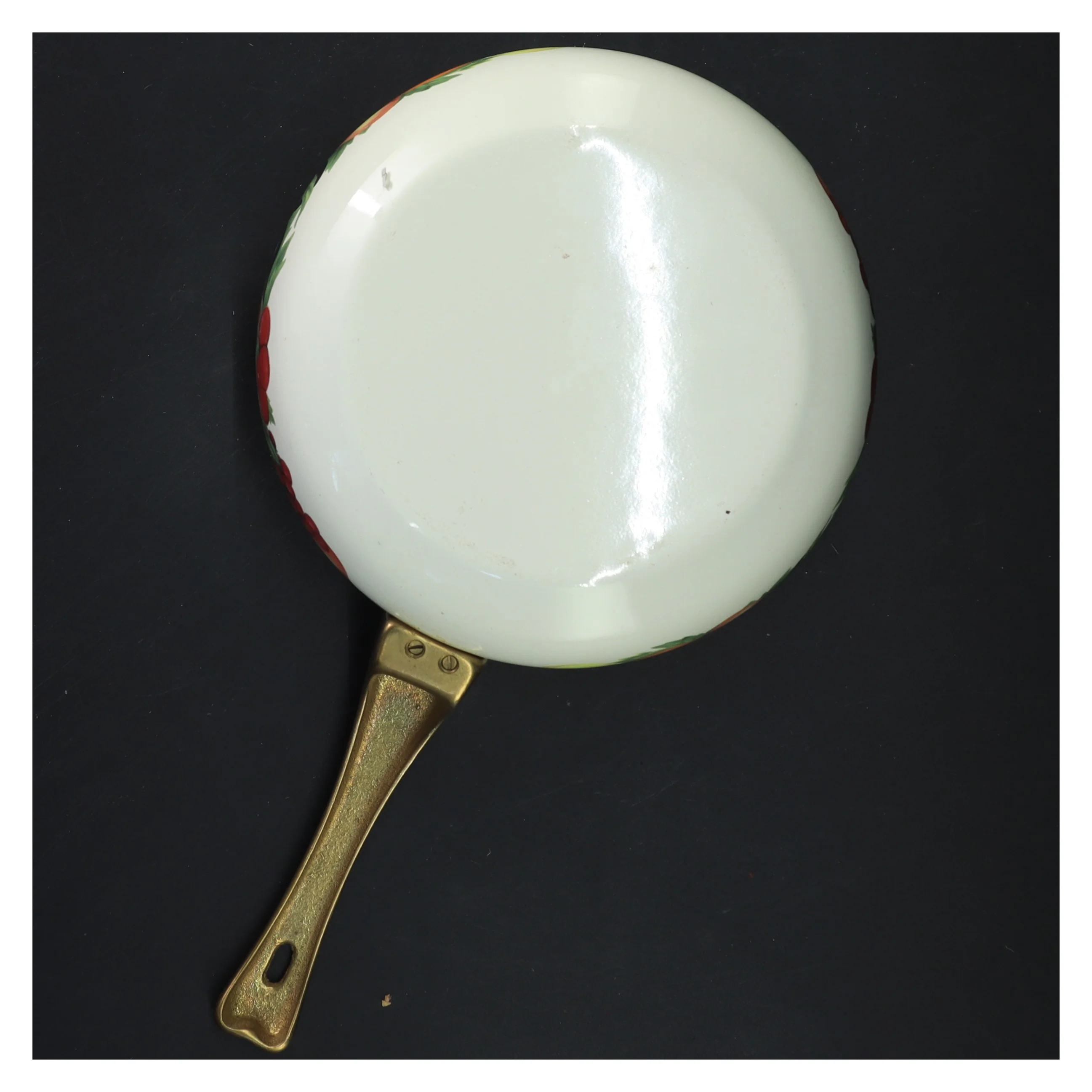 Emaljeret kasserolle med frugt design (str. 28x8 cm)