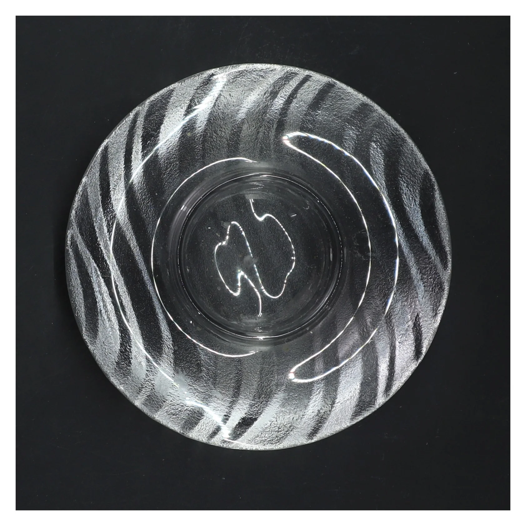 Glas lysestage fra holmegaard (str. Ø 14 cm)