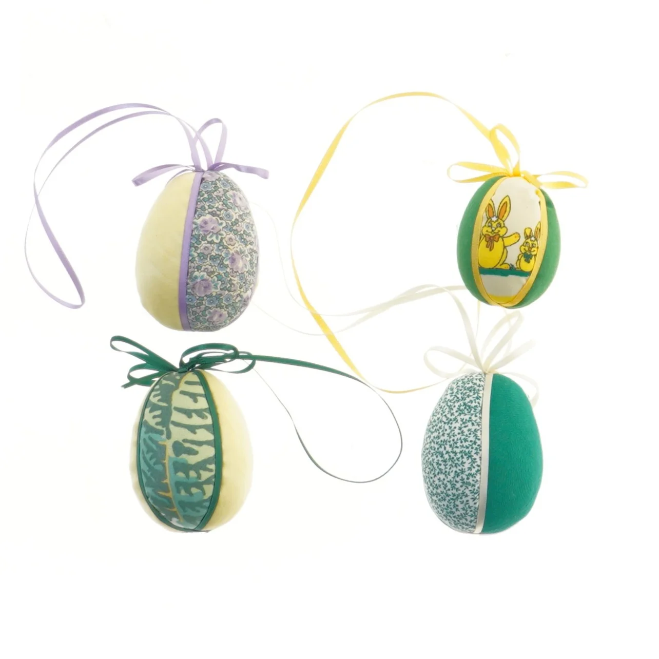 Hjemmelavede æg med bånd (str. 4 stk 7 cm)
