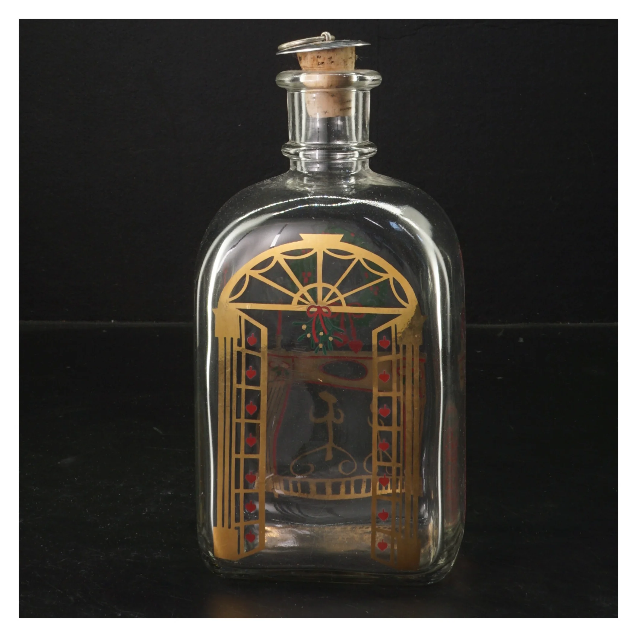 Ny gammel klukflaske fra holmegaard med korkprop (str. 20 cm)