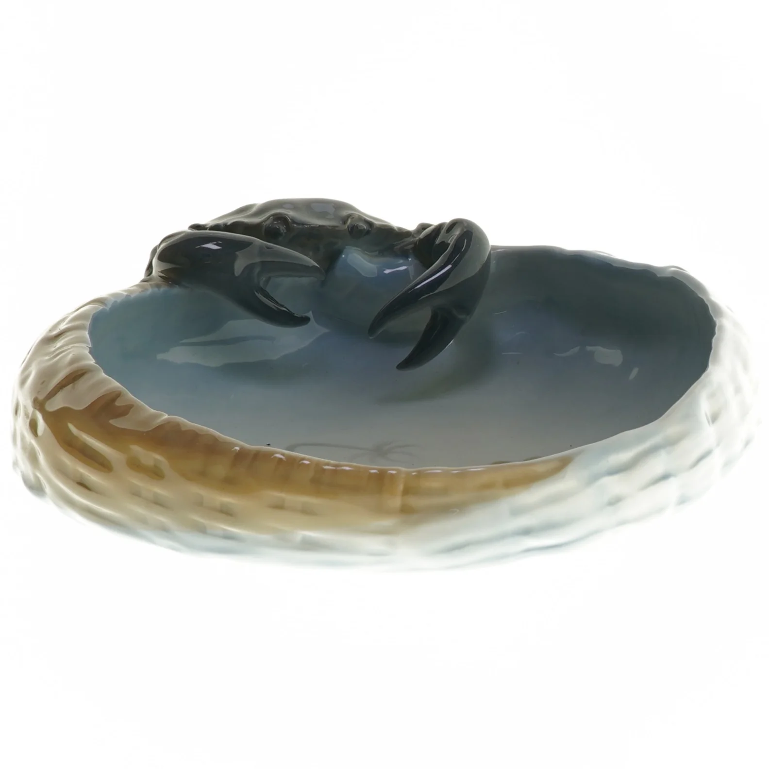 Royal Copenhagen skål med krabber og fiskemotiv fra Royal Copenhagen (str. Ø 23 cm)