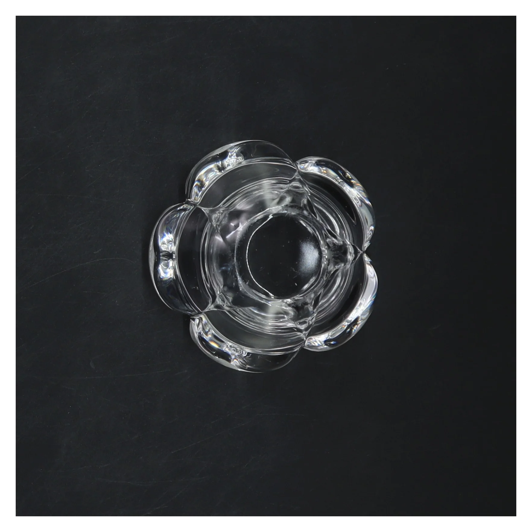 Glas lysestage fra royal copenhagen(str. Ø 8 cm)