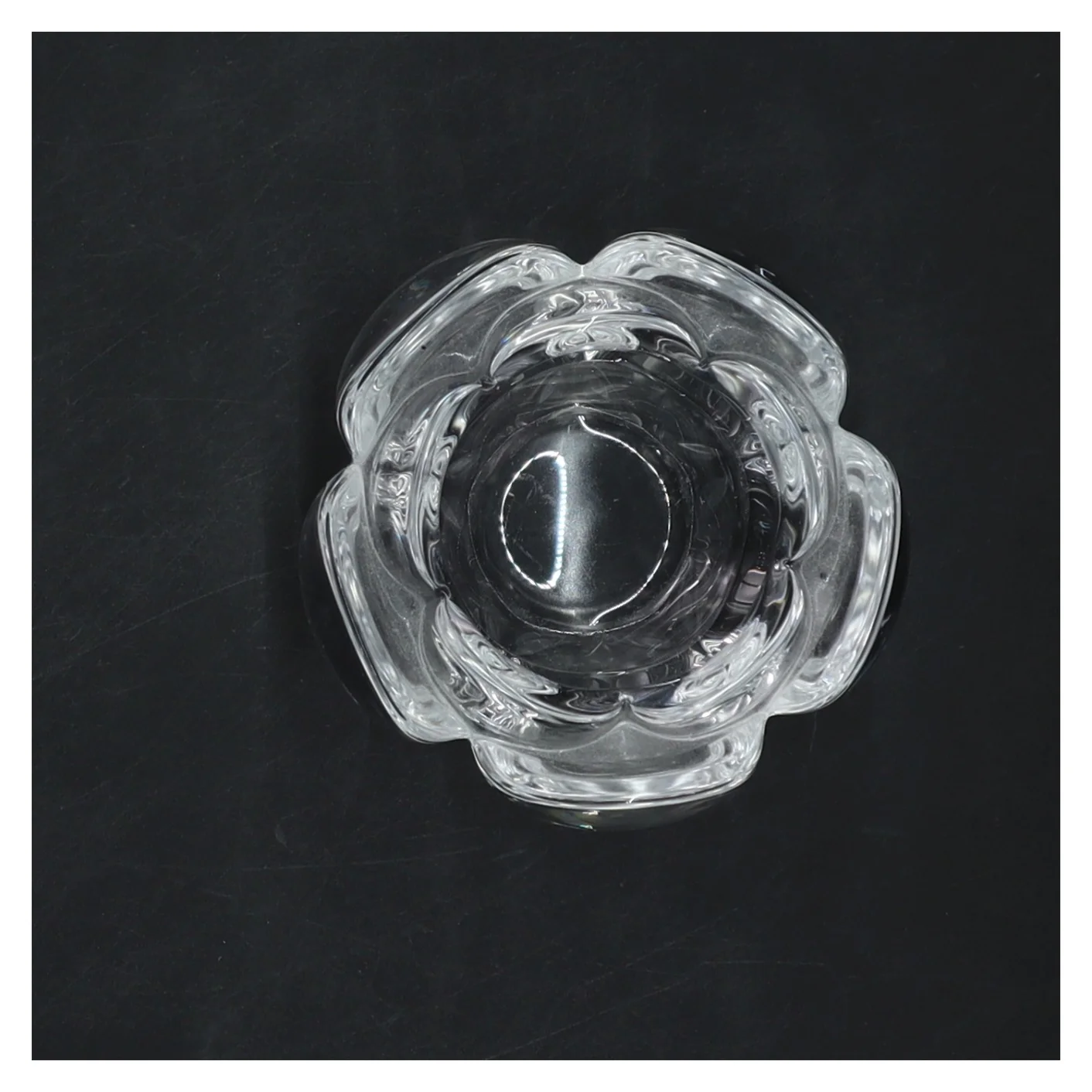 Glas lysestage fra royal copenhagen(str. Ø 8 cm)