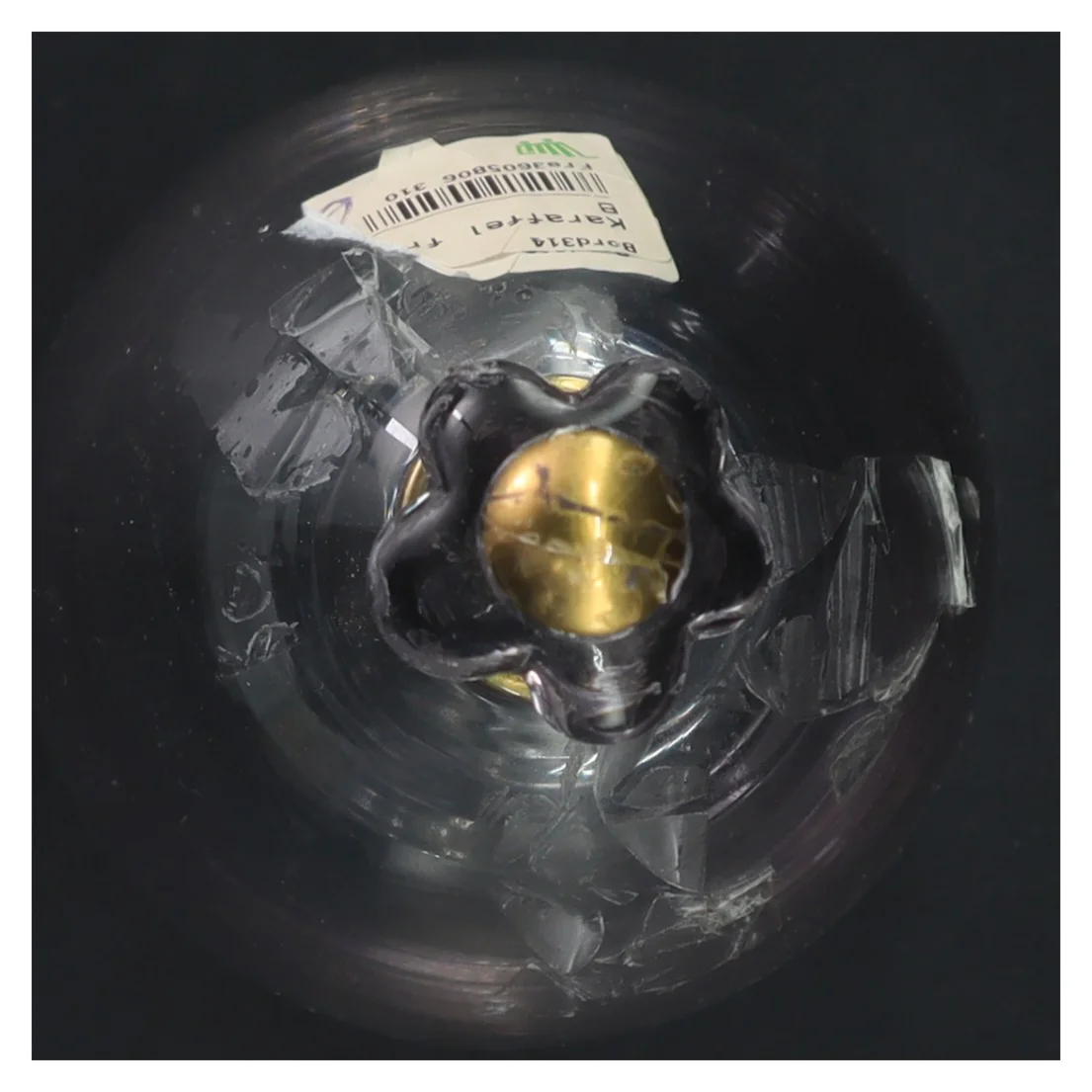 Glasflaske med prop (str. 26x10 cm)