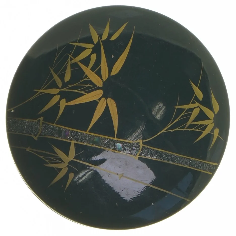 Dekoreret opbevaringsdåse med 11 ølbrikkermed låg (str. 11 styk, ø 8 cm)