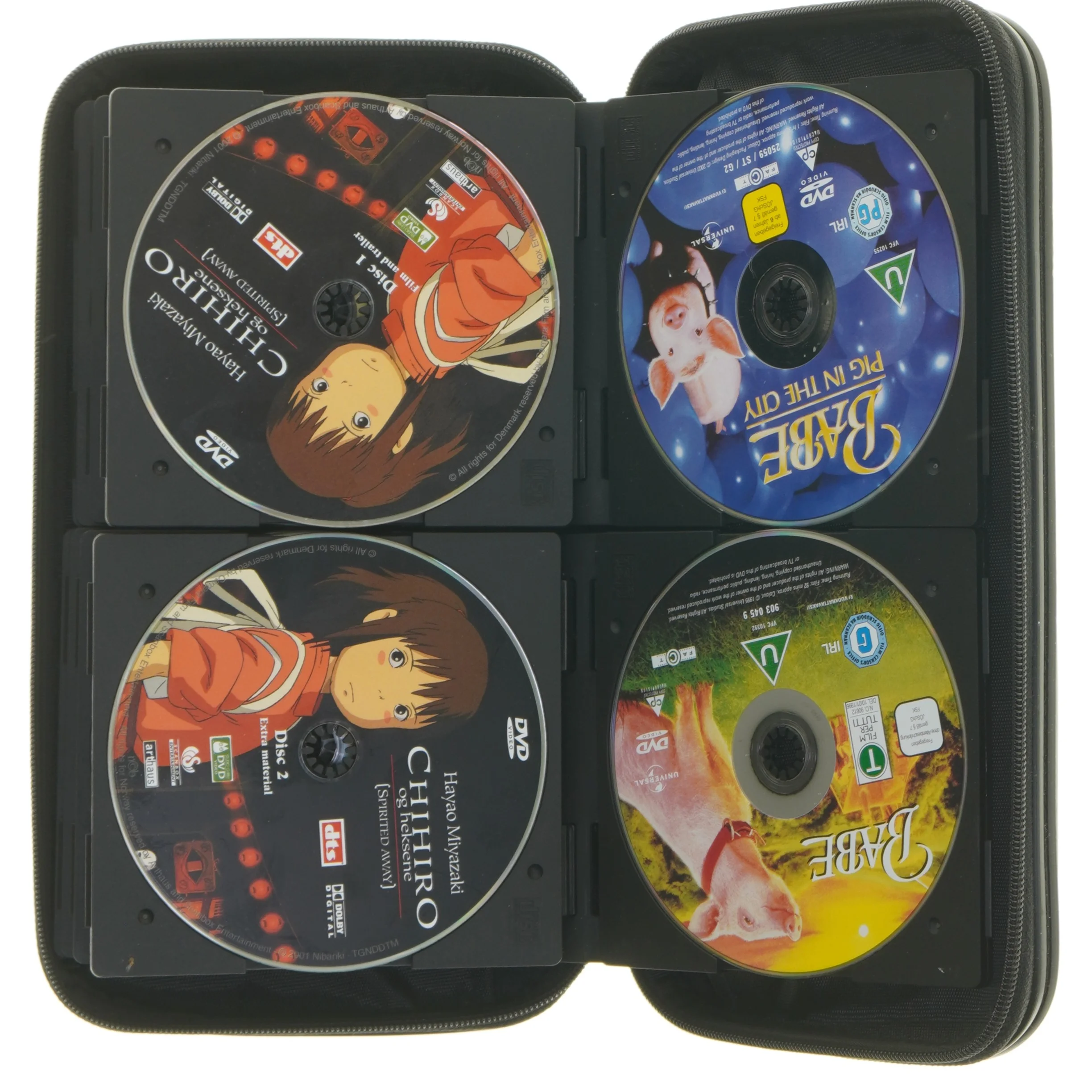 22 DVD i mappe med børnefilm fra A11 (str. 28x16x5 cm)