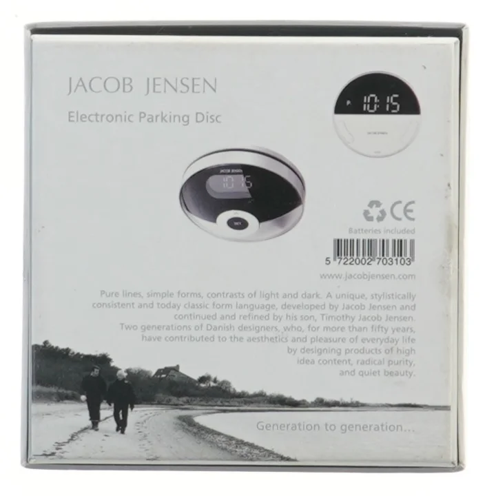 Elektronisk p-skive fra Jacob Jensen (str. Ø 10 cm)kun lidt brugt 