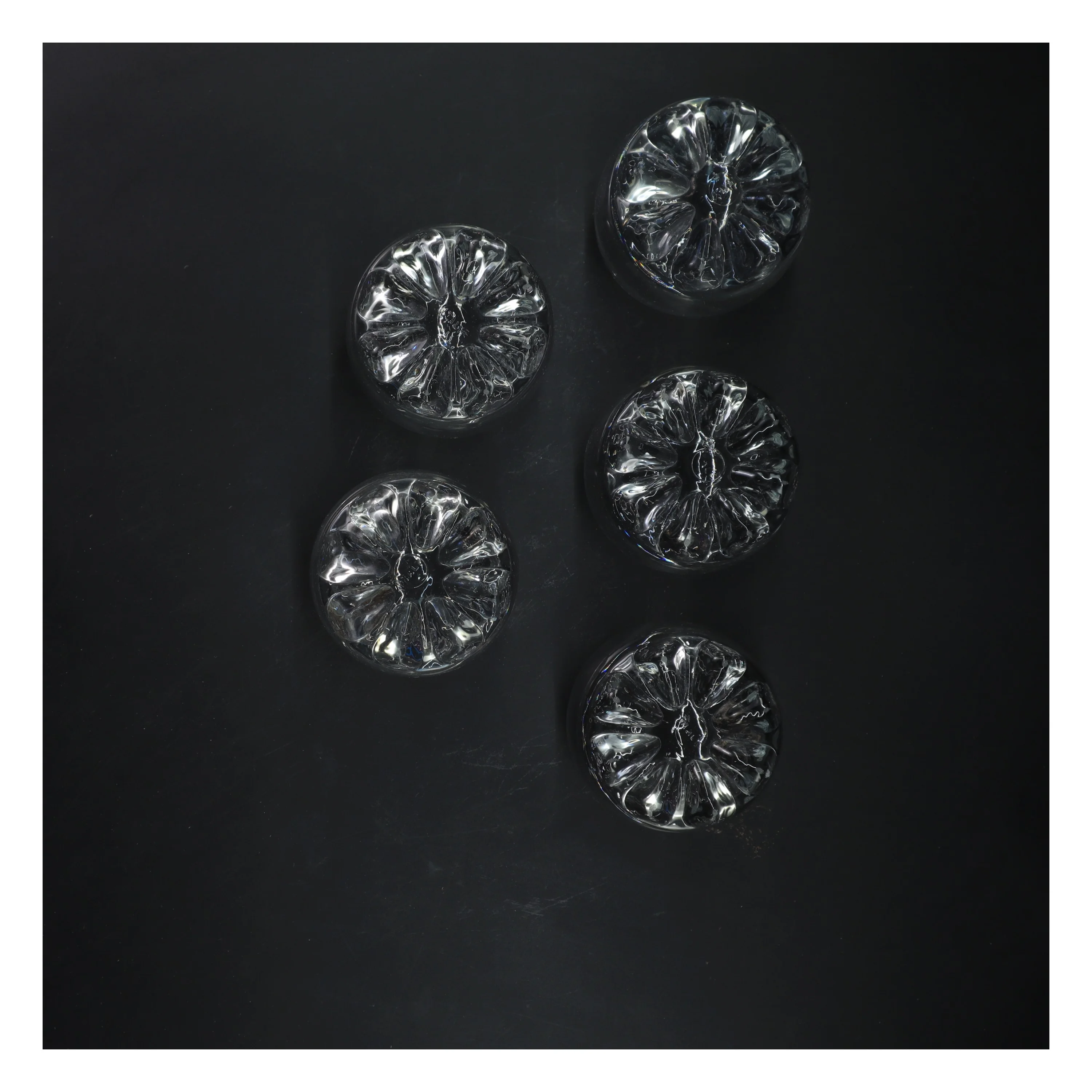 Krystalglas sæt, 5 stk. (str. 5 styk, 9 cm)