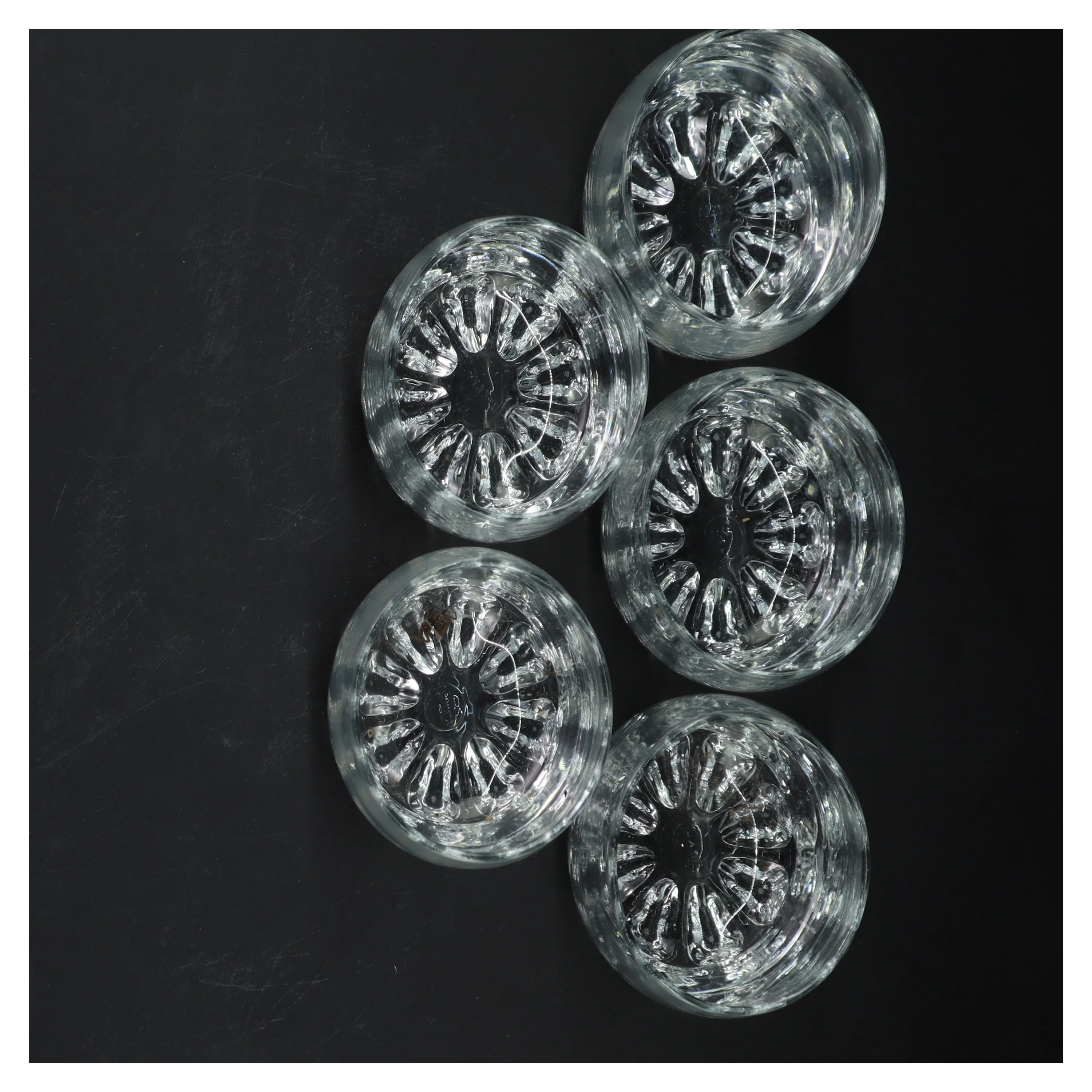 Krystalglas sæt, 5 stk. (str. 5 styk, 9 cm)