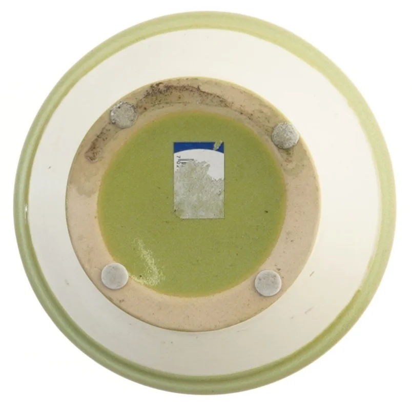 Keramik skål med grøn glasur (str. Ø 16 cm)