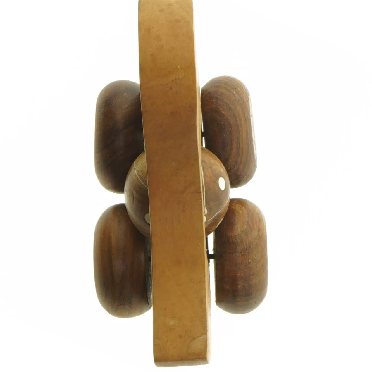 Træ legetøjsfugl med hjul (str. 13x15x7 cm)