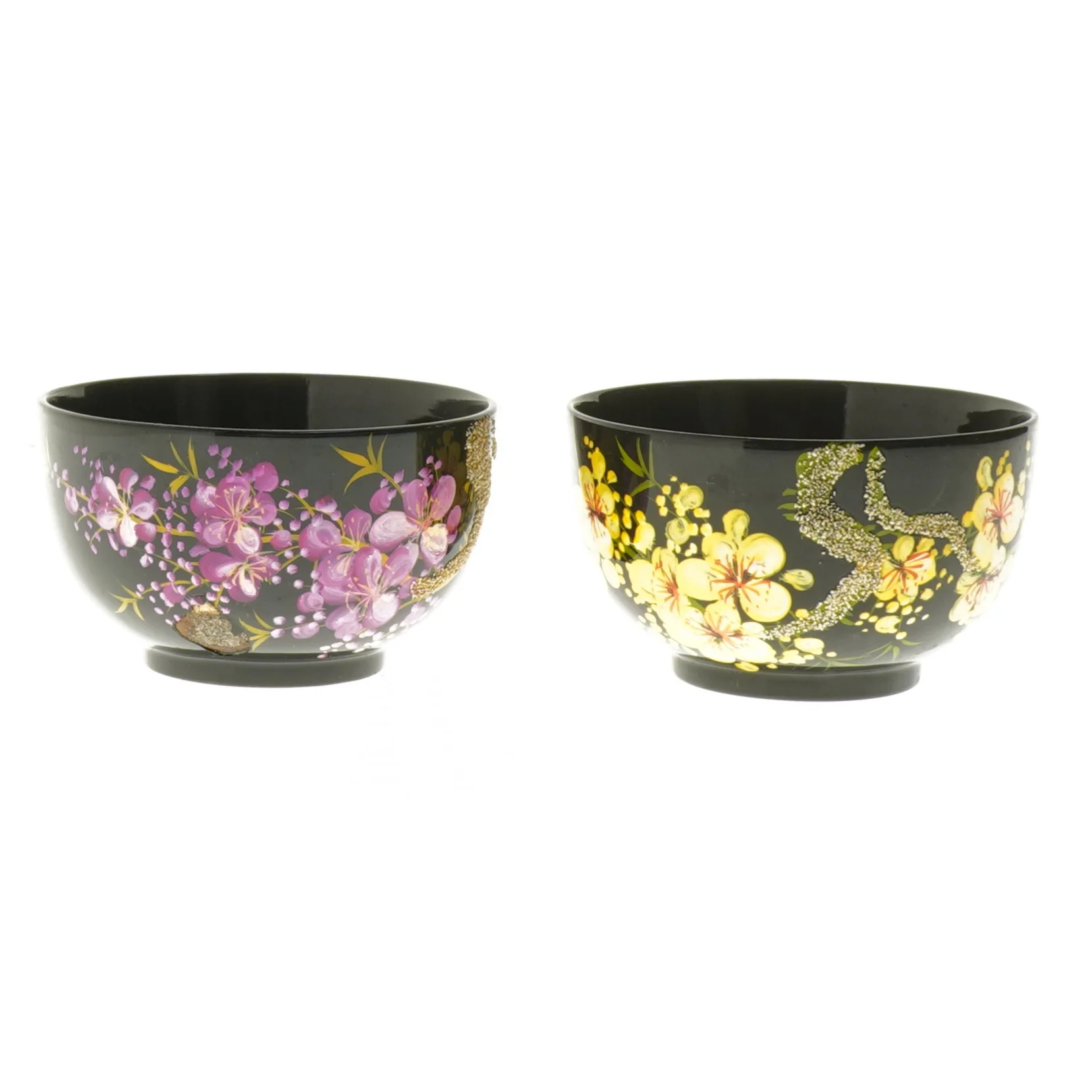 Dekorative skåle med blomstermotiv (str. Ø 10,5 cm)