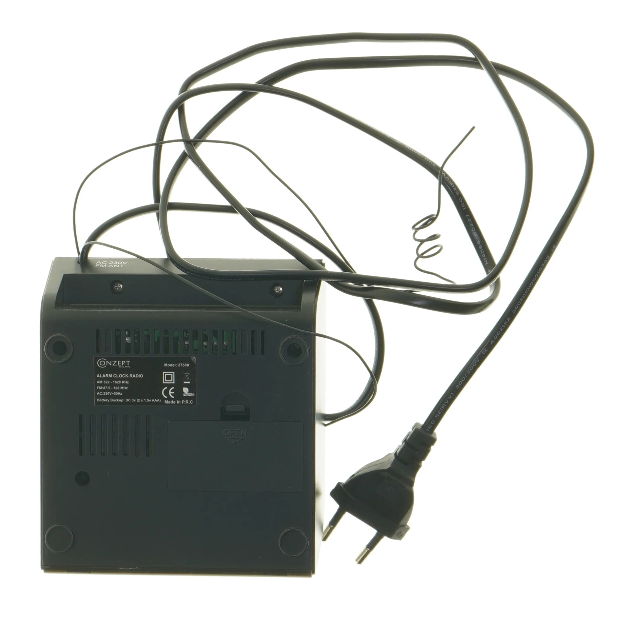 Alarm clock radio fra Conzept (str. 11x12,5 cm)