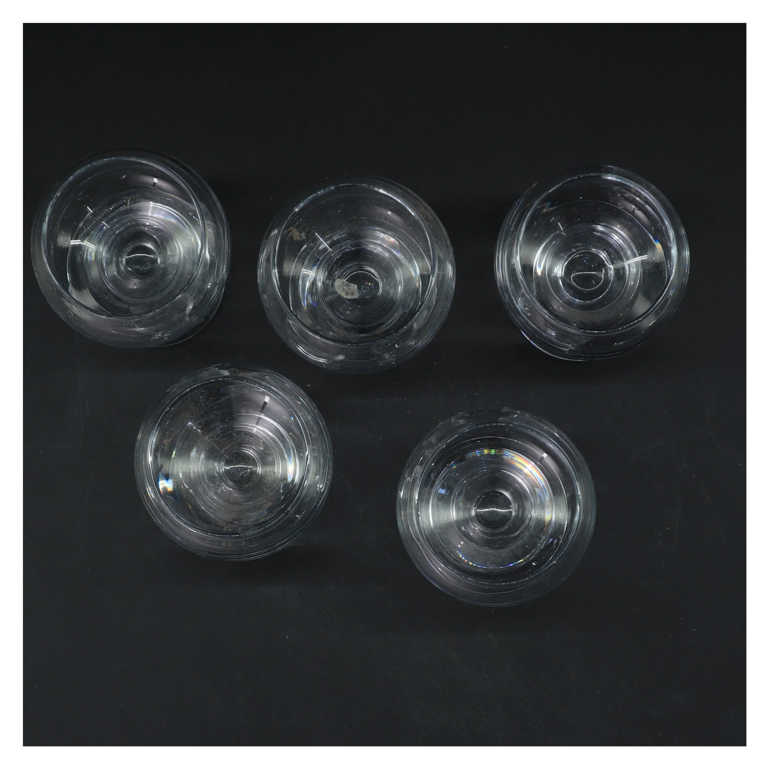 Set af 5 klare glas fra holmegård (str. 5 stk Ø 5,5 cm højde 10 cm)