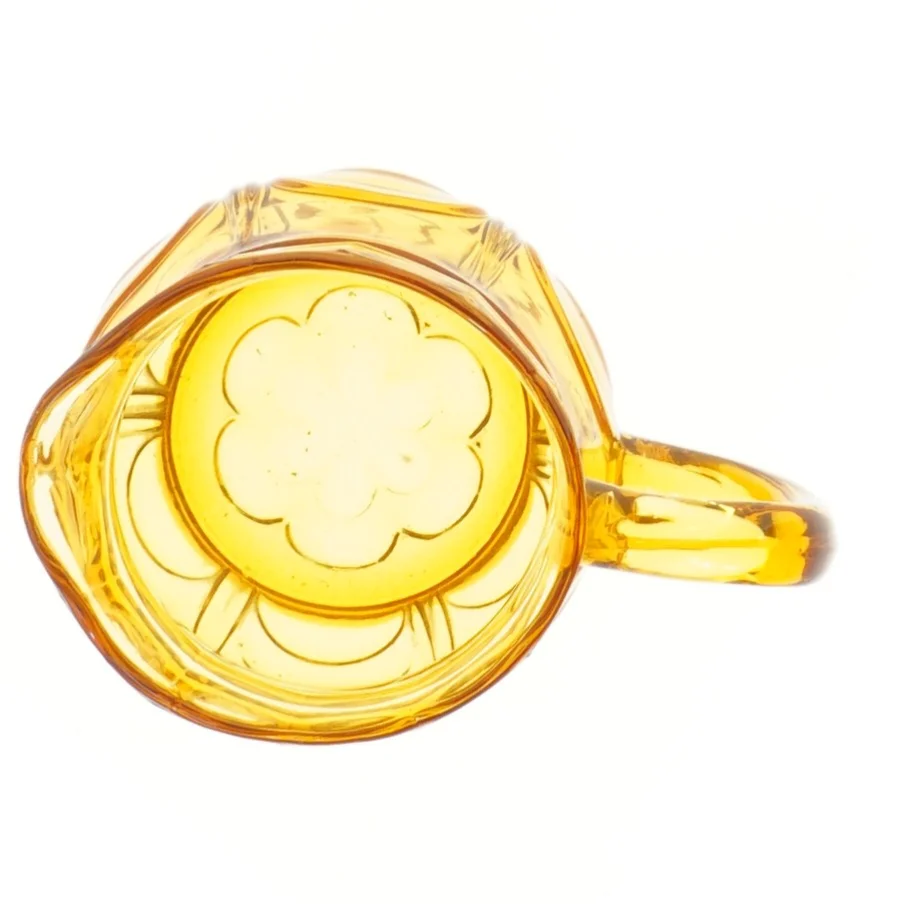 Gammel Gul glaskande fra holmegaard (str. 13,5 cm)