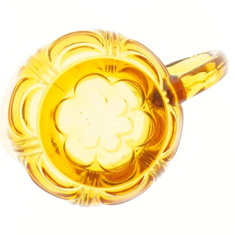 Gammel Gul glaskande fra holmegaard (str. 13,5 cm)