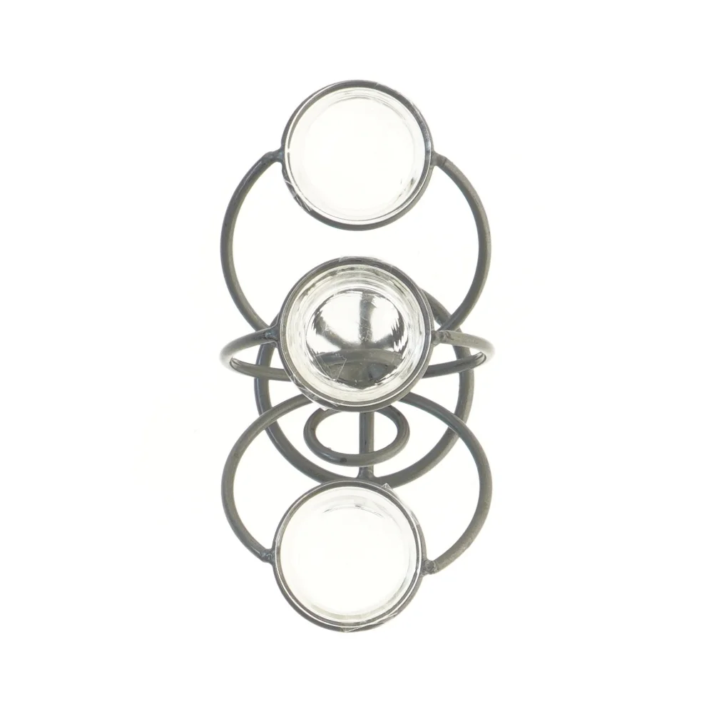 Moderne lysestage med tre holdere (str. 20 cm)til fyrfadslys