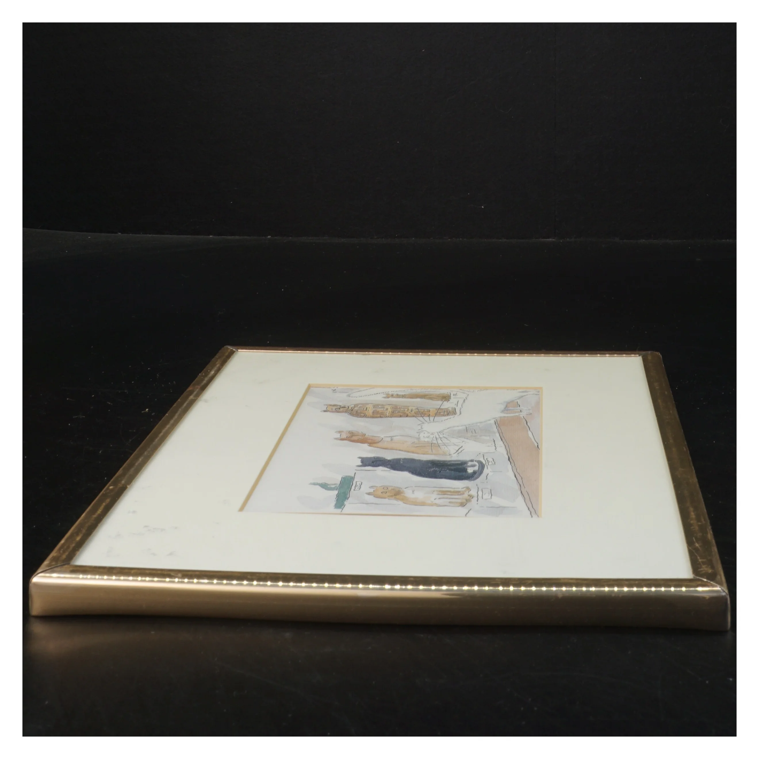 Indrammet billede med katte (str. 26x21x1 cm)