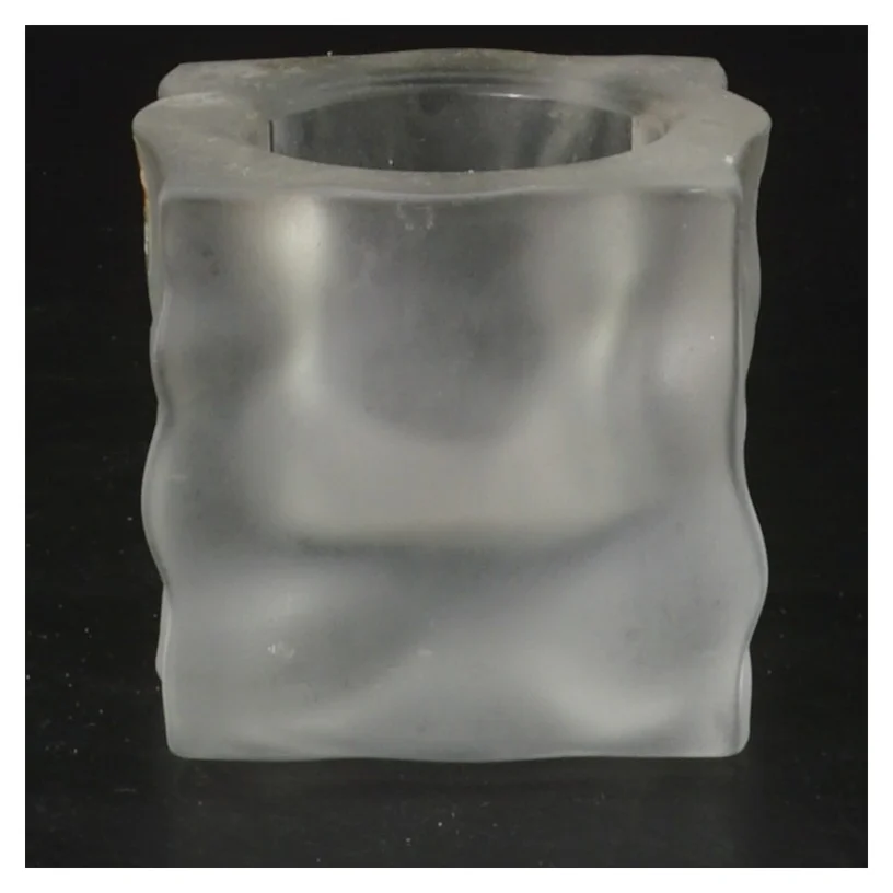 Glaskunst lysestage fra ittalla  (str.  7x7x6 cm)