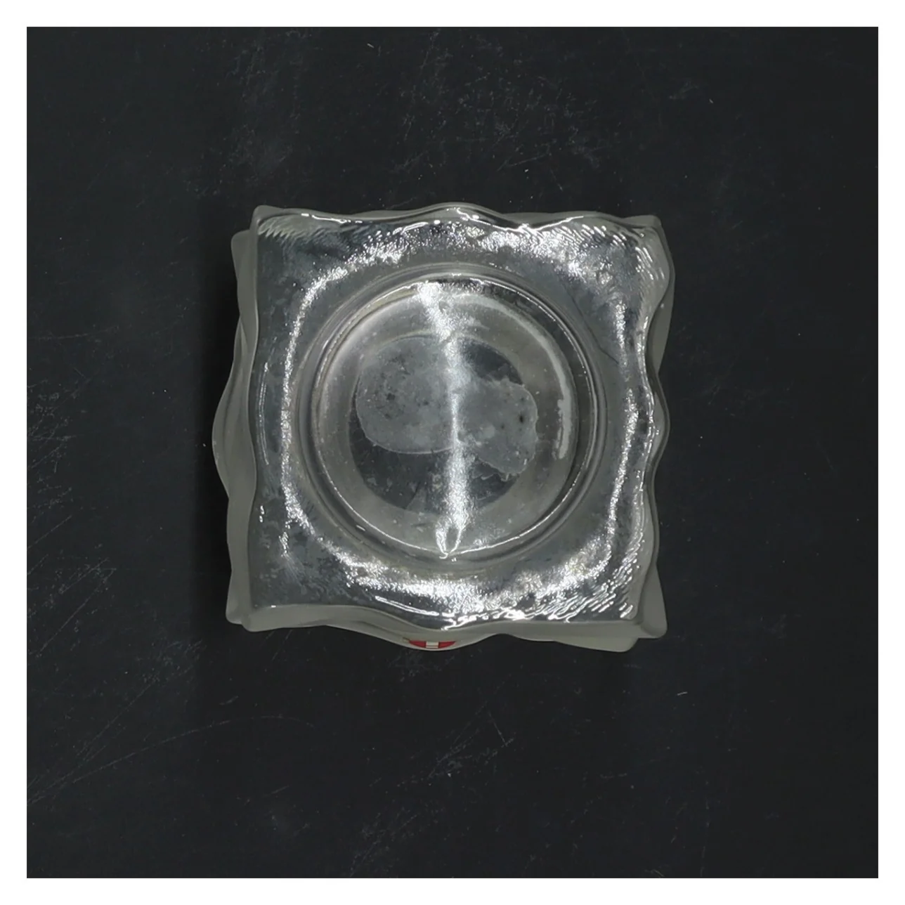 Glaskunst lysestage fra ittalla  (str.  7x7x6 cm)