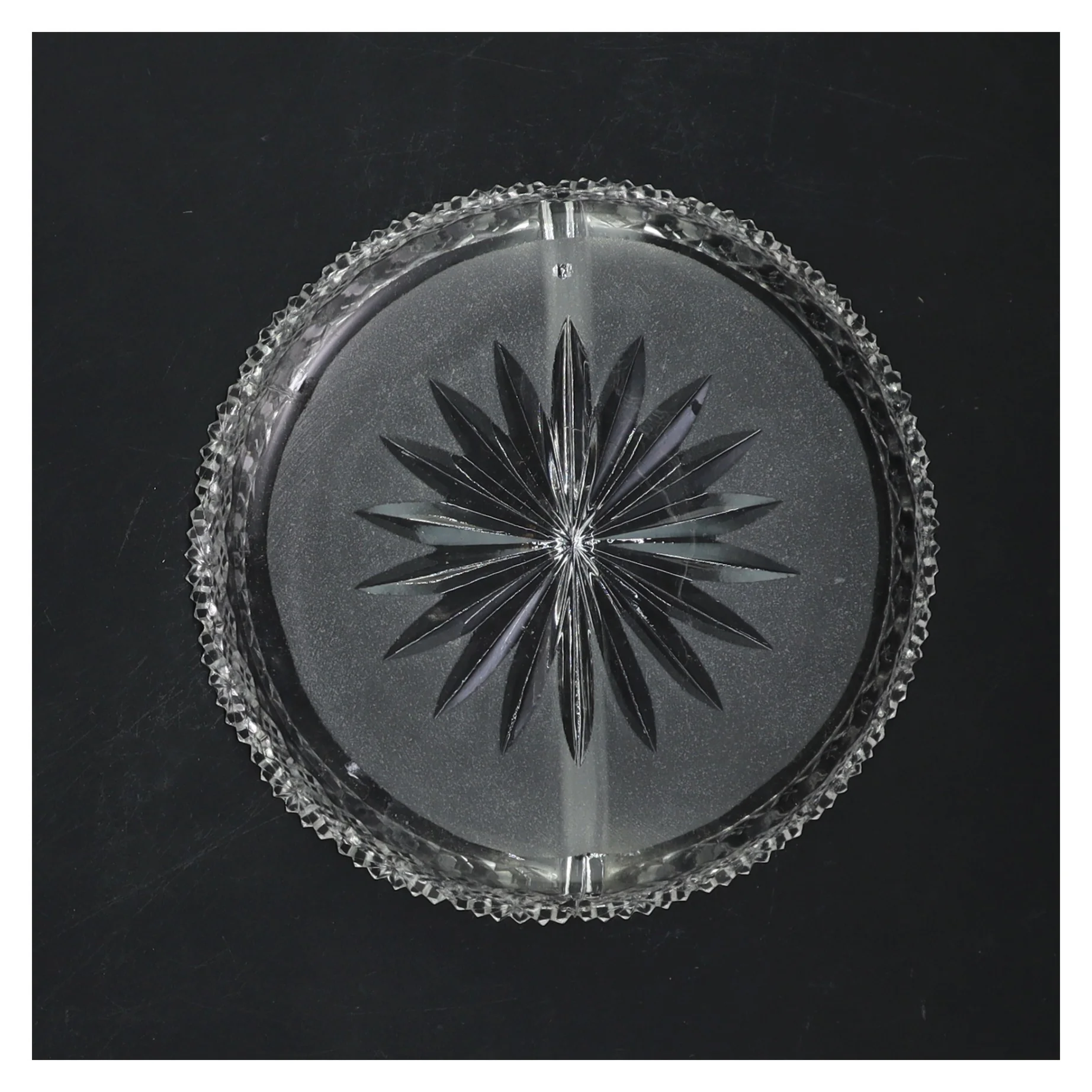 Gammel Krystal glasskål fra holmegaard(str. Ø 14,5 cm)