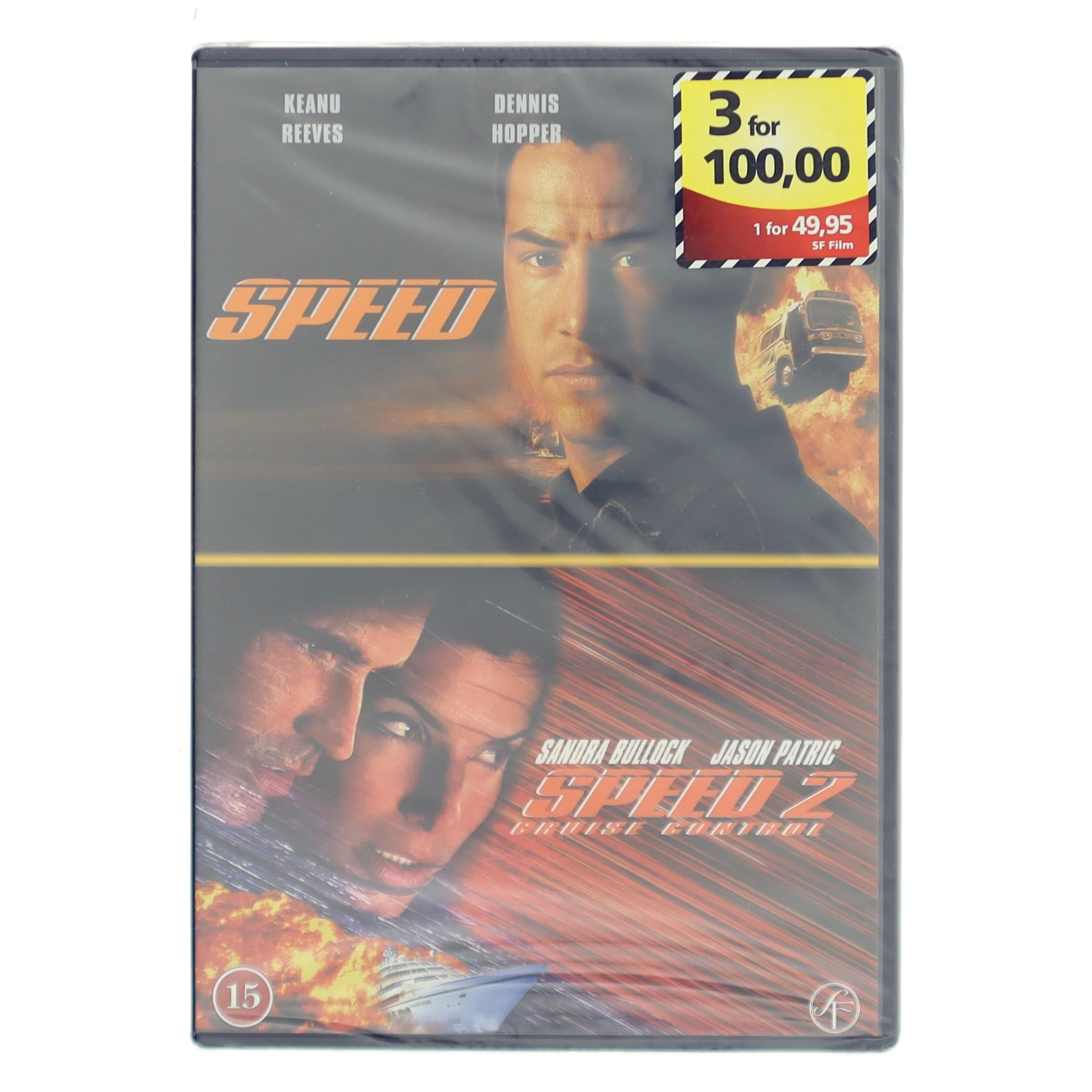 Speed & Speed 2: Cruise Control med Keanu Reeves (DVD)