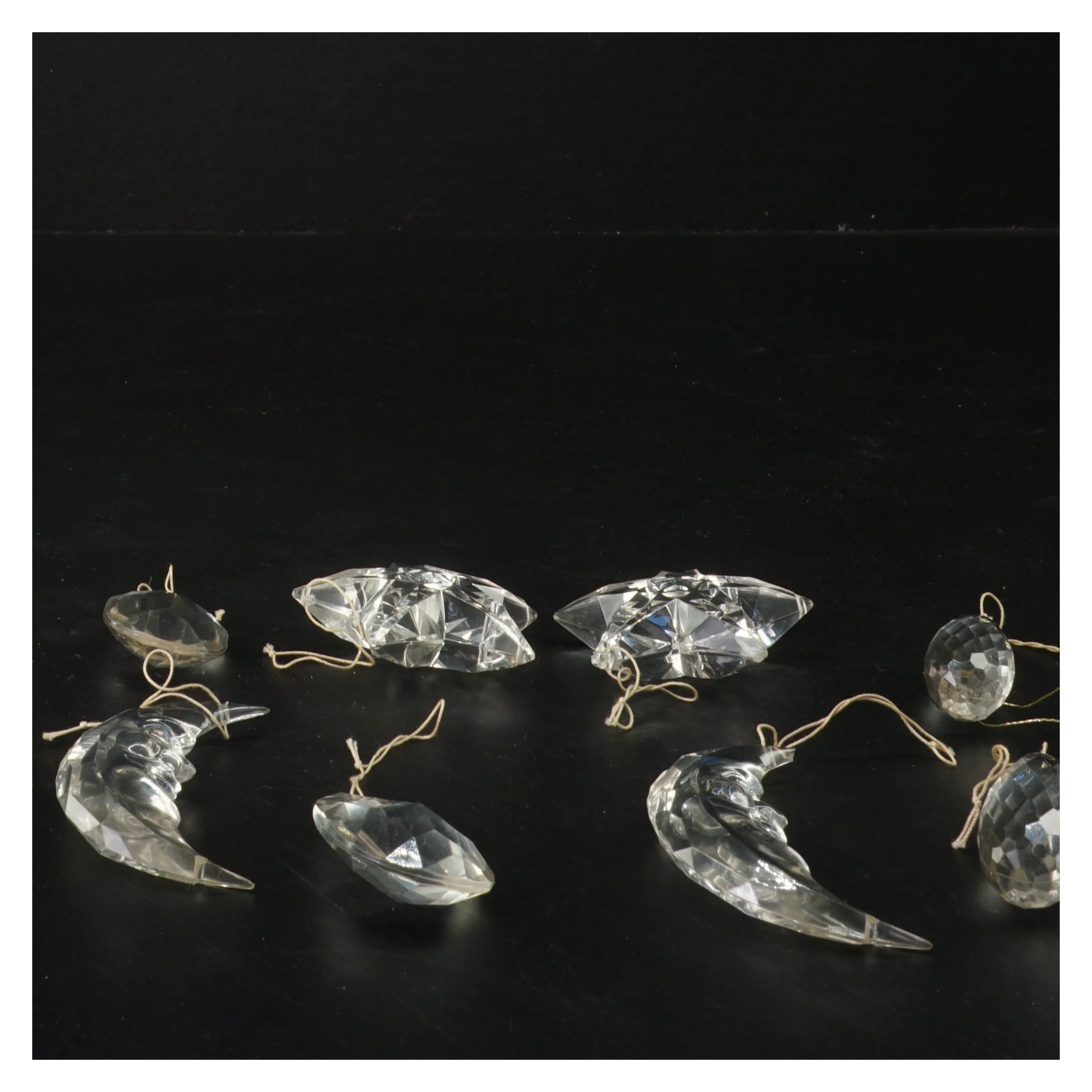 Dekorative krystalpynt (str. 7 cm)