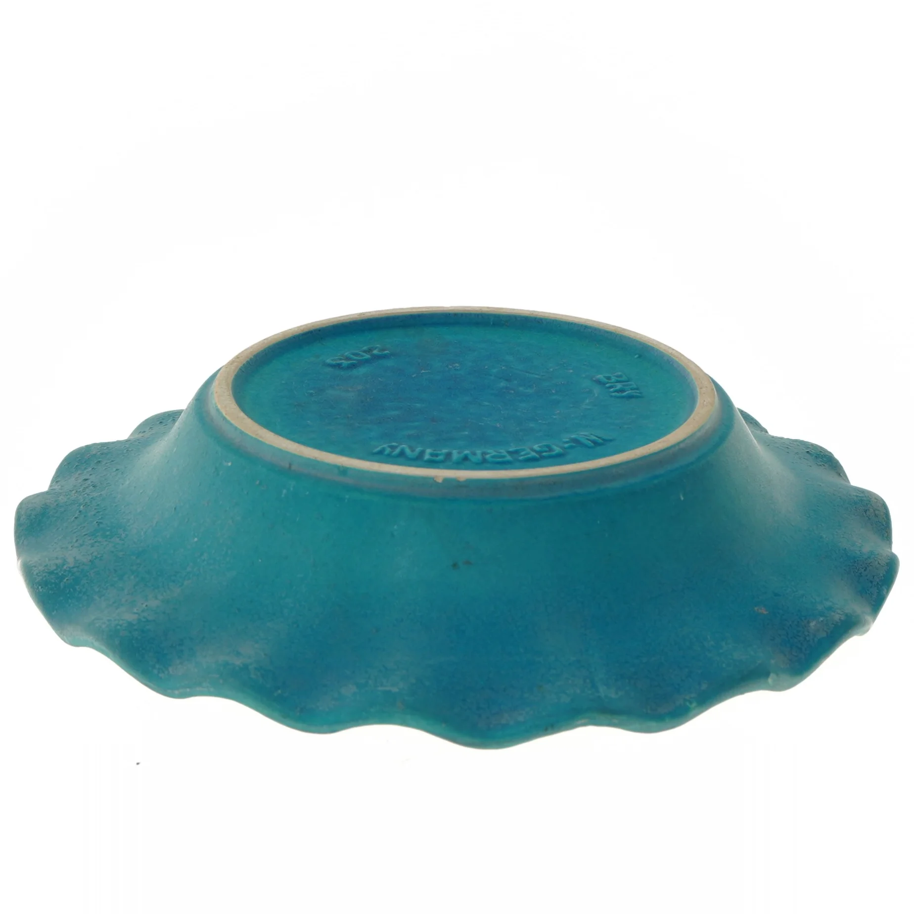 Rillet keramisk dekorationsskål fra Bay (str. Ø 28 cm)