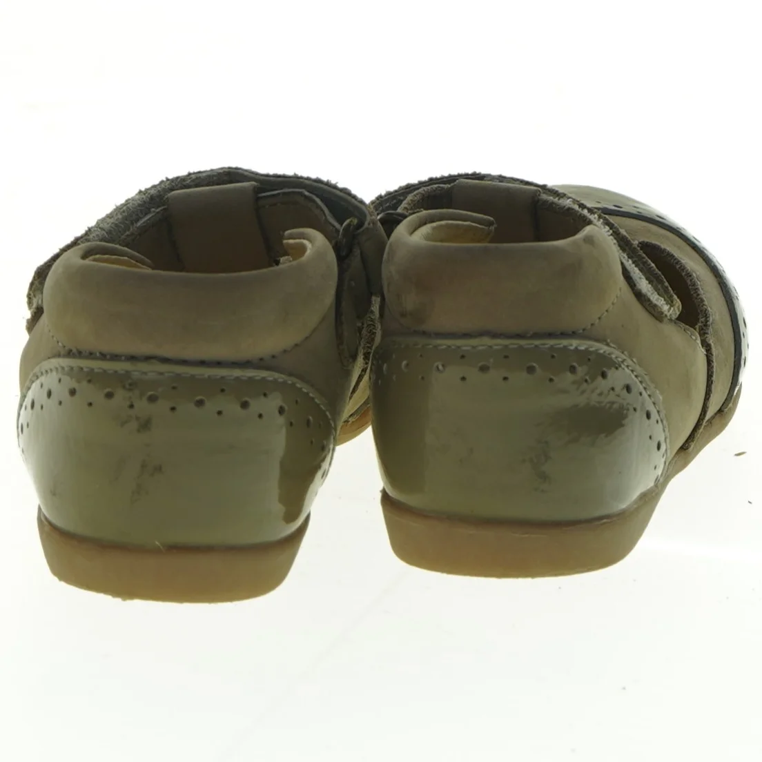 Brugte børnesko i læder med velcrolukning fra Enfant (str. 24)