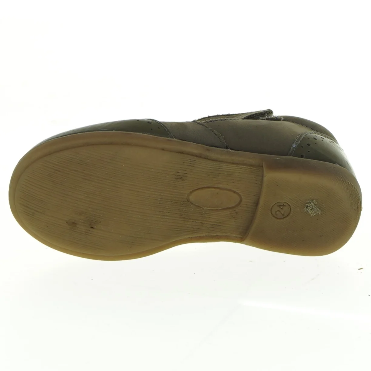 Brugte børnesko i læder med velcrolukning fra Enfant (str. 24)