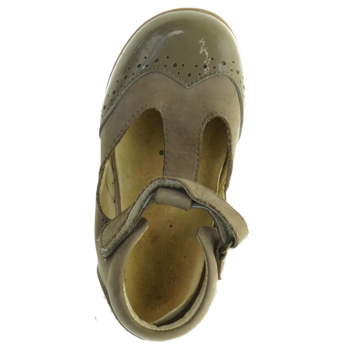 Brugte børnesko i læder med velcrolukning fra Enfant (str. 24)