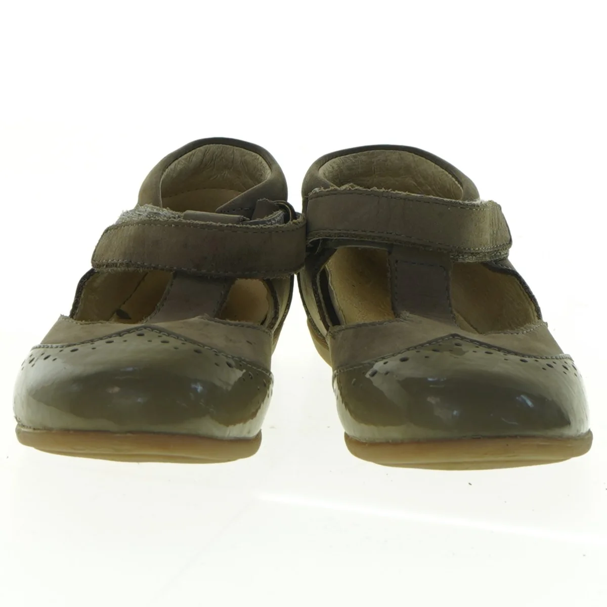 Brugte børnesko i læder med velcrolukning fra Enfant (str. 24)
